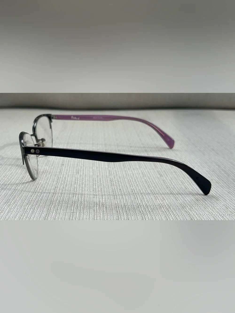 NWOT Paul Smith Peace Cateye 1.75 Readers with Purple Temples and Black Rim